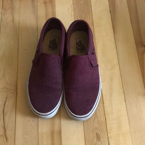 Maroon Snakeprint Vans